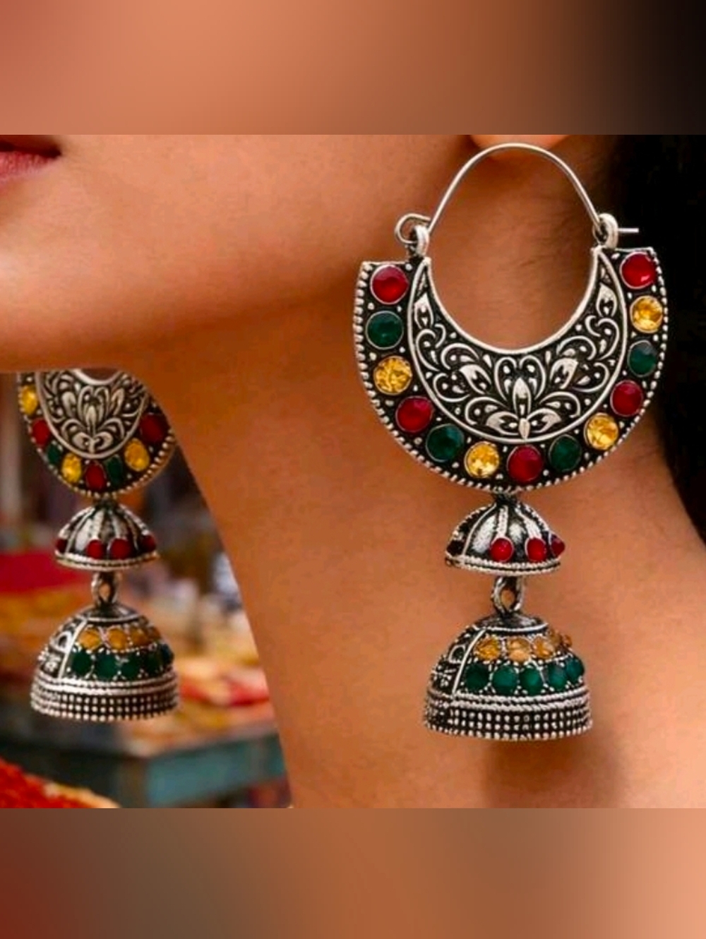 Bohemian-style Bell Pendant Earrings